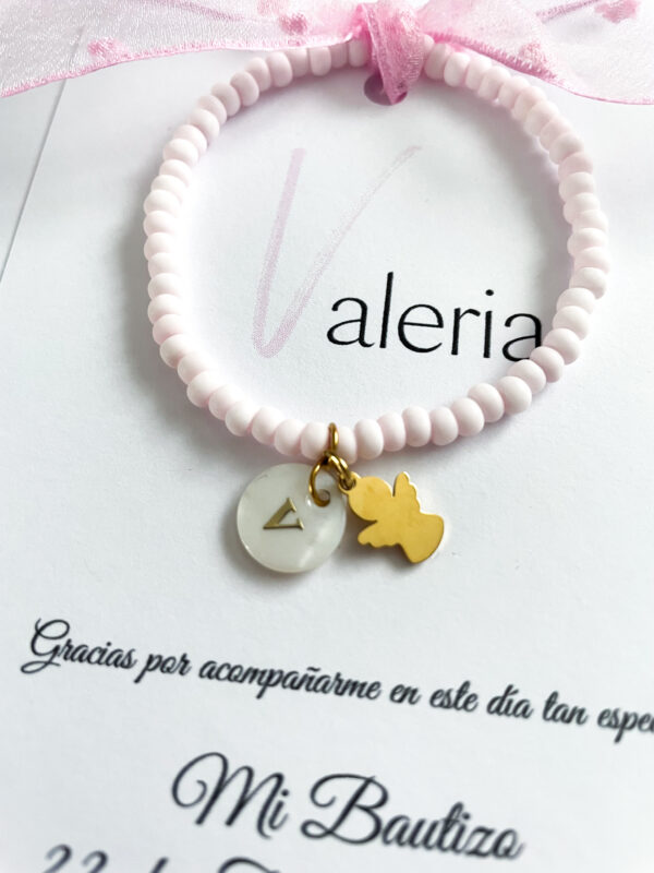 Detalles Angelito lazo plumeti rosa - Imagen 2