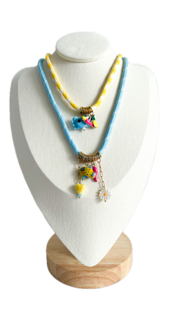 Pack dos collares CANDYLAND yellow&blue