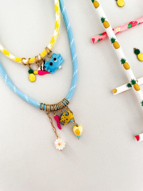 Pack dos collares CANDYLAND yellow&blue