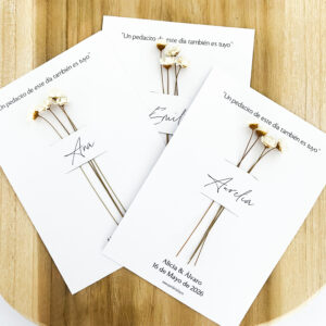 Detalle/marca sitio Flor preservada (3 colores)