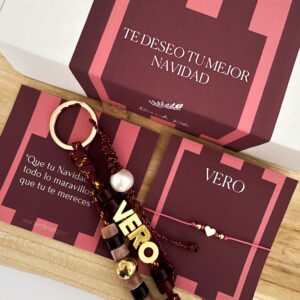 Cajita especial Navidad burdeos