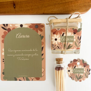 Detalle saquito de organza con vela